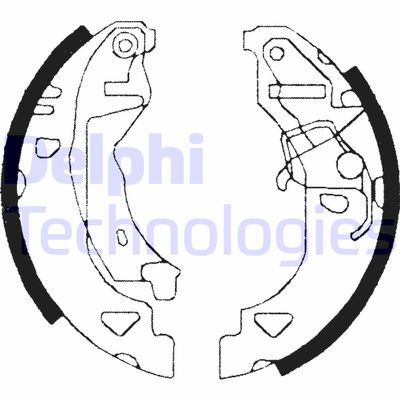 DELPHI LS1682 Тормозные колодки барабанные  для FIAT TIPO (Фиат Типо)