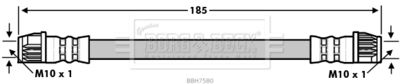 Тормозной шланг BORG & BECK BBH7580 для RENAULT WIND