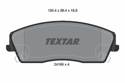 Комплект тормозных колодок, дисковый тормоз TEXTAR 2416601 для DODGE CHALLENGER