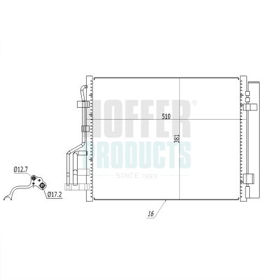 Kondenzátor, klimatizace HOFFER 991129