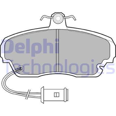Комплект тормозных колодок, дисковый тормоз DELPHI LP558 для GAZ GAZELLE