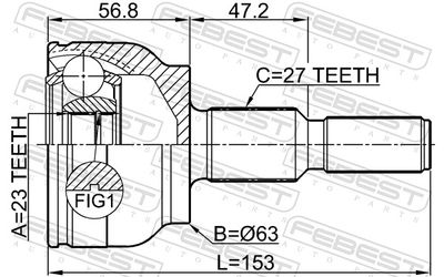 Joint Kit, drive shaft 2110-CDH