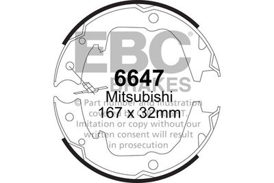 Комплект тормозных колодок EBC Brakes 6647 для MITSUBISHI SIGMA