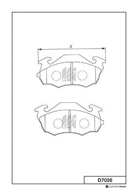 Комплект тормозных колодок, дисковый тормоз MK Kashiyama D7026 для SUBARU LIBERO