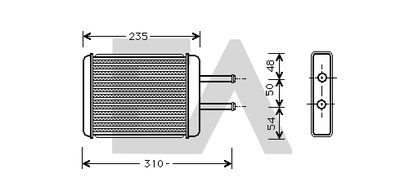 EACLIMA 45C28003 Радиатор печки  для MITSUBISHI SANTAMO (Митсубиши Сантамо)