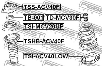 TSS-ACV40F Опора переднего амортизатора  FEBEST FEBEST 