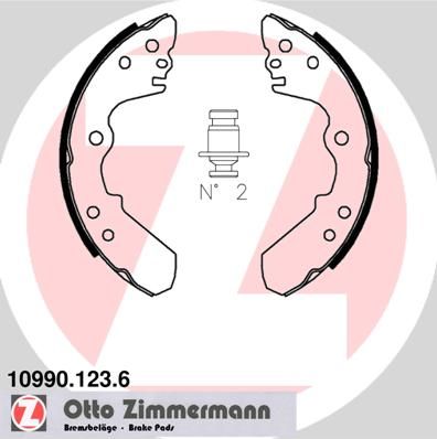 Комплект тормозных колодок ZIMMERMANN 10990.123.6 для ISUZU CAMPO