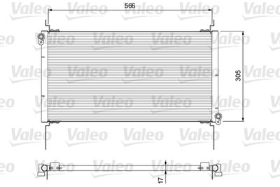 Конденсатор, кондиционер VALEO 817025 для FIAT BRAVO