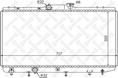 Радиатор, охлаждение двигателя STELLOX 10-25156-SX для TOYOTA COROLLA