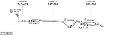 Układ wydechowy BOSAL SYS22708