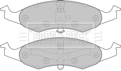 Комплект тормозных колодок, дисковый тормоз BORG & BECK BBP1368 для CHRYSLER NEON