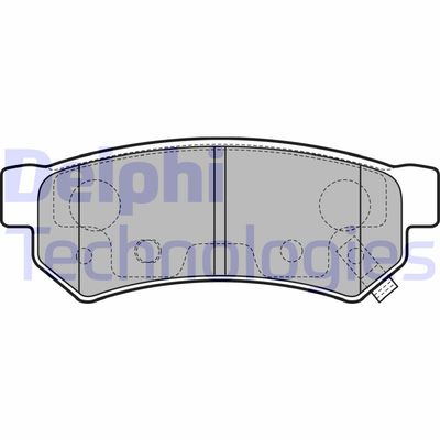 Комплект тормозных колодок, дисковый тормоз DELPHI LP3305 для CHEVROLET SPARK