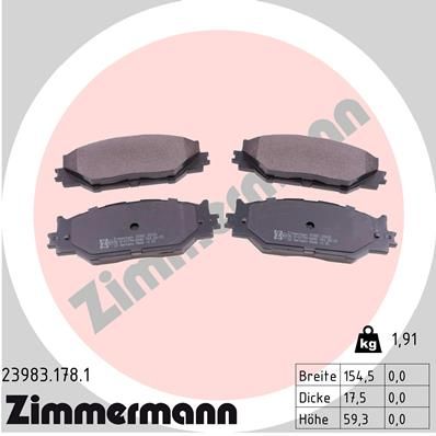 Brake Pad Set, disc brake 23983.178.1