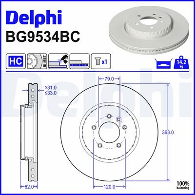 спирачен диск DELPHI
