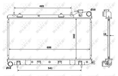 Radiator, engine cooling 53815