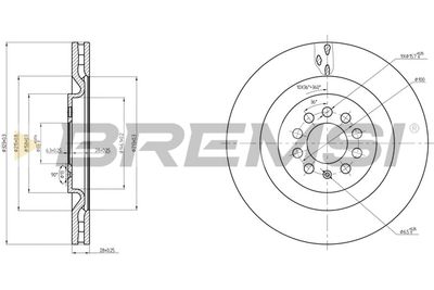 BREMSI CD7985V Тормозные диски для SEAT LEON (1M1) 1.8 T Cupra R BREMSI CD7985V Тормозные диски для SEAT LEON (1M1) 1.8 T Cupra R