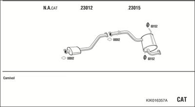 ABGASANLAGE WALKER KIK016357A