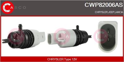 CASCO CWP82006AS Насос омивача для CHRYSLER (Крайслер)