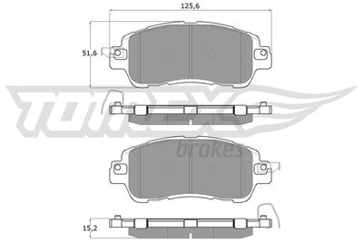 TOMEX Brakes Stabdžių trinkelių rinkinys, diskinis stabdys