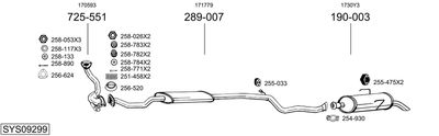 Układ wydechowy BOSAL SYS09299