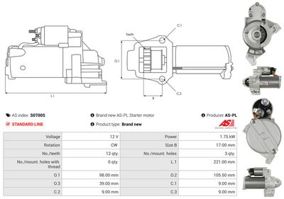 STARTER AS-PL S0700S 4