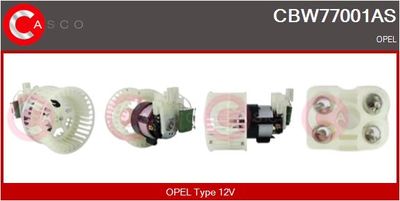Вентилятор салона CASCO CBW77001AS для OPEL CALIBRA