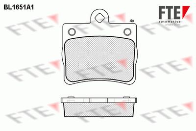 FTE 9010268 Тормозные колодки и сигнализаторы  для MERCEDES-BENZ C-CLASS (W202) C 200 D (202.122)