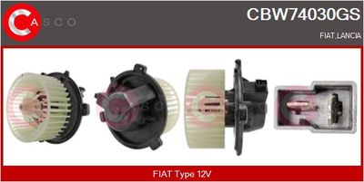 CASCO CBW74030GS Вентилятор салона  для FIAT BARCHETTA (Фиат Барчетта)