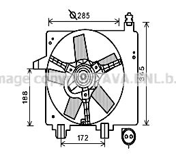 Вентилятор, охлаждение двигателя AVA QUALITY COOLING FD7550 для FORD FIESTA