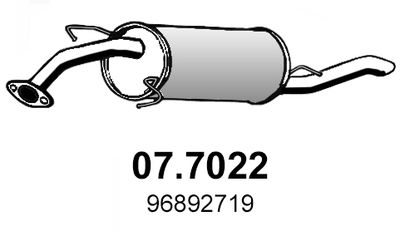 ASSO 07.7022 Глушитель выхлопных газов  для CHEVROLET AVEO (Шевроле Авео)