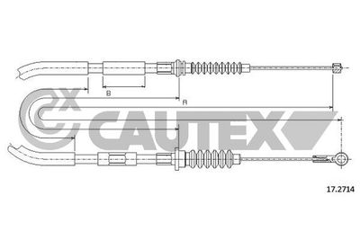 Тросик, cтояночный тормоз CAUTEX 761579 для ISUZU TROOPER