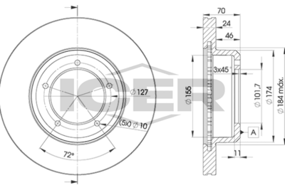 спирачен диск ICER 78BD0902-2