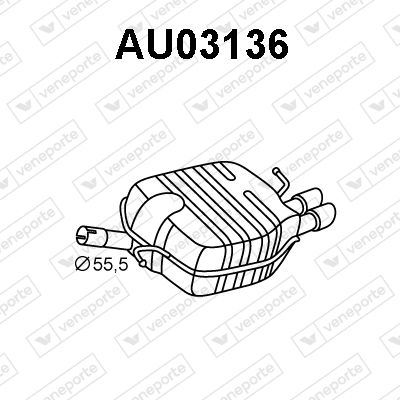 VENEPORTE AU03136 Глушитель выхлопных газов  для AUDI A4 (Ауди А4)