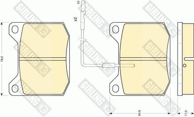 GIRLING 6101511 Тормозные колодки и сигнализаторы для PEUGEOT 504 (A_, M_) 1.8 Injection (A02) GIRLING 6101511 Тормозные колодки и сигнализаторы для PEUGEOT 504 (A_, M_) 1.8 Injection (A02)