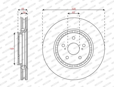BREMSSCHEIBE FERODO DDF3063C 1