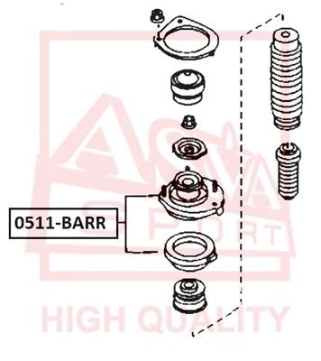 ASVA 0511-BARR Опора амортизатора  для MAZDA 323 F V (BA) 1.5 16V