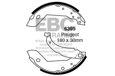 Комплект тормозных колодок EBC Brakes 6395 для PEUGEOT 306