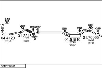 SISTEM DE ESAPAMENT MTS FORD29799A018956