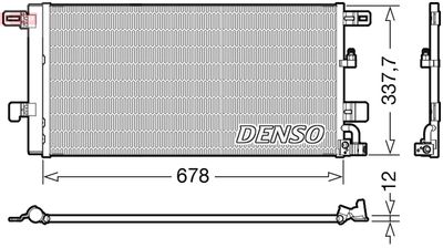 Конденсатор, кондиционер DENSO DCN02001 для AUDI A5