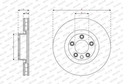 BREMSSCHEIBE FERODO DDF1961C 1