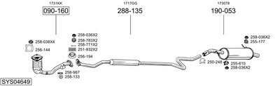 ABGASANLAGE BOSAL SYS04649