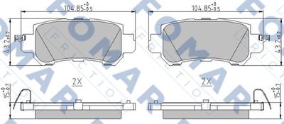 Комплект тормозных колодок, дисковый тормоз FOMAR Friction FO 235483 для MAZDA CX-5