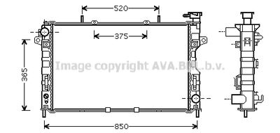 Радиатор, охлаждение двигателя AVA QUALITY COOLING CR2117 для DODGE CARAVAN