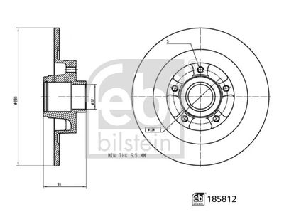 Tarcza hamulcowa FEBI BILSTEIN 185812