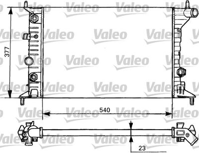 VALEO 731393 Радіатор охолодження двигуна для OPEL (Опель)