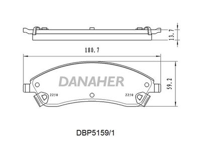 DANAHER DBP5159/1 Тормозные колодки и сигнализаторы  для CADILLAC  (Кадиллак Срx)