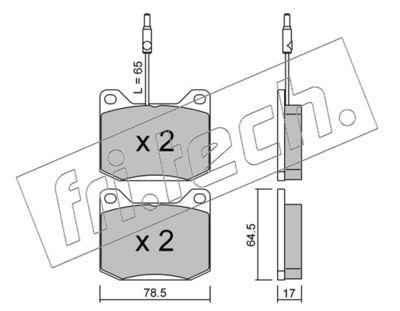 fri.tech. 082.0 Тормозные колодки и сигнализаторы для PEUGEOT 504 (A_, M_) 1.8 Injection (A02) fri.tech. 082.0 Тормозные колодки и сигнализаторы для PEUGEOT 504 (A_, M_) 1.8 Injection (A02)