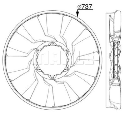 Fläkt, motorkylning MAHLE CFW 88 000P
