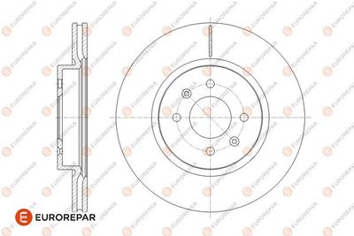 EUROREPAR 1676008280 Тормозные диски EUROREPAR для KIA RIO