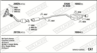 Изпускателна система WALKER MNK015890A